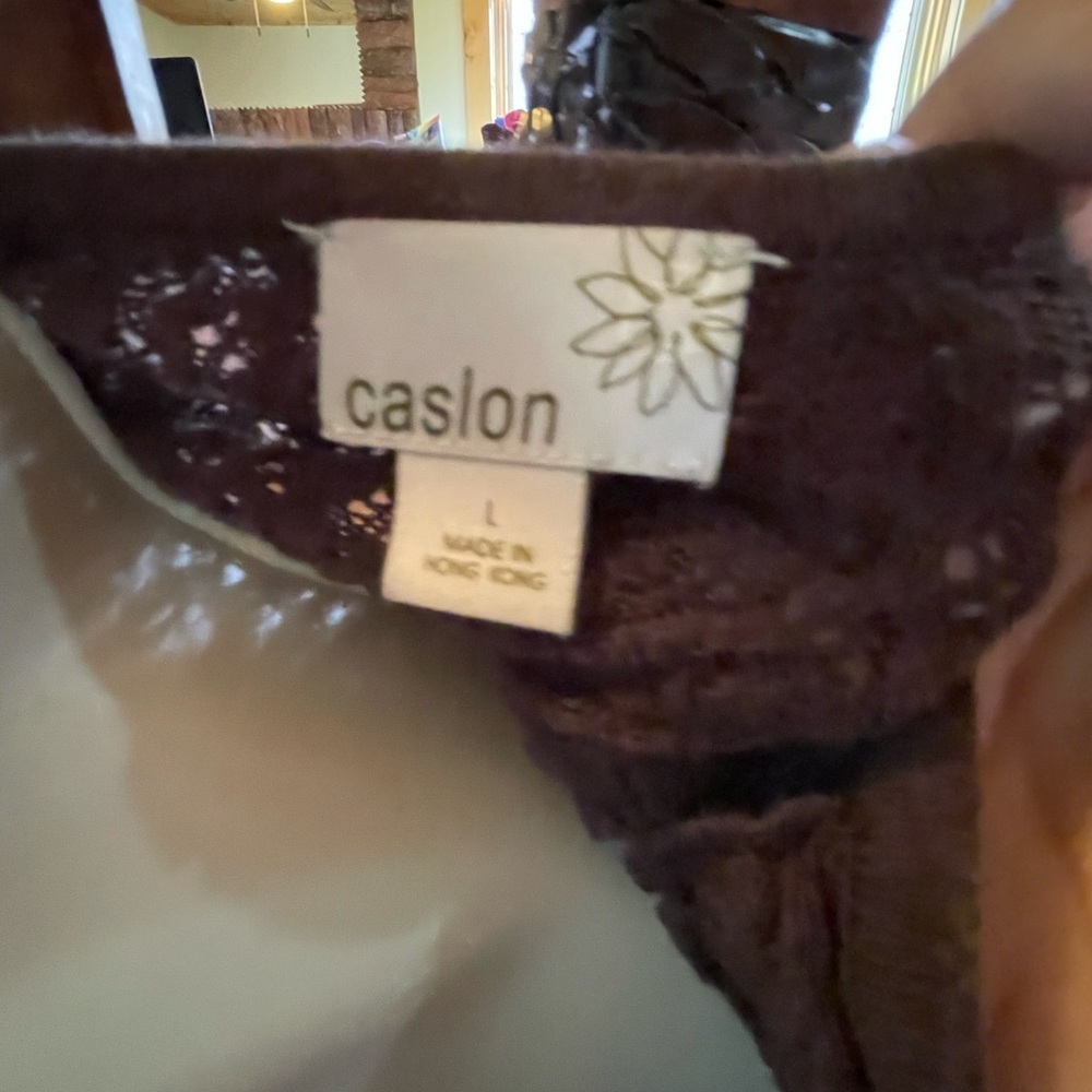 Caslon brown cotton sweater Large - Picture 2 of 3